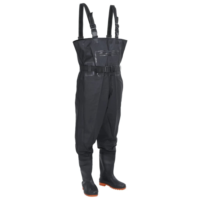 Vidaxl waadpak con stivali e cintura dimensione 40 nero