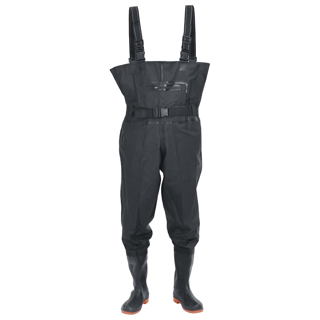 Vidaxl waadpak con stivali e cintura dimensione 40 nero