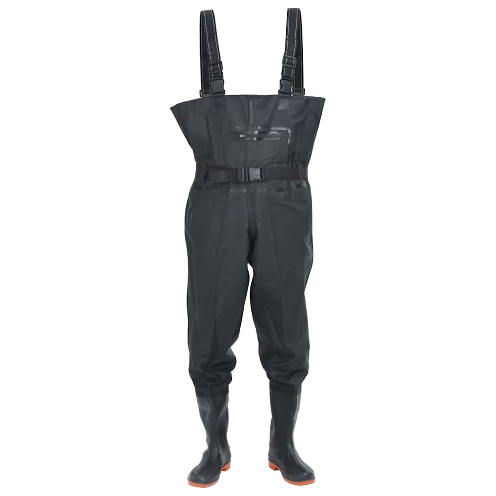 Vidaxl waadpak con botas y cinturón tamaño 41 negro