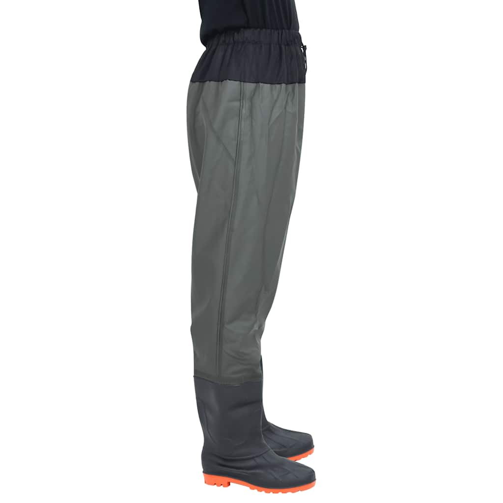 Vidaxl waadpak con botas tamaño 46 verde oscuro