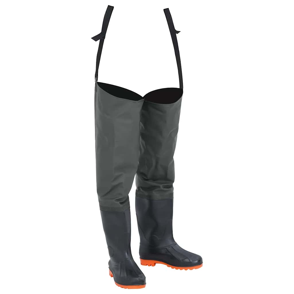Botas pesqueros de Vidaxl tamaño 46 verde oscuro