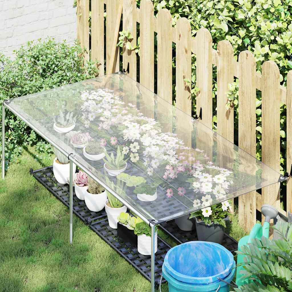 Vidaxl lona transparente con anillos de vela 1x2 m polietileno