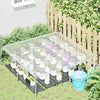 Vidaxl Tarpaulina transparente con anillos de vela 2x2 m de polietileno