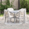 Vidaxl Tarpaulina transparente con anillos de vela 2x2 m de polietileno