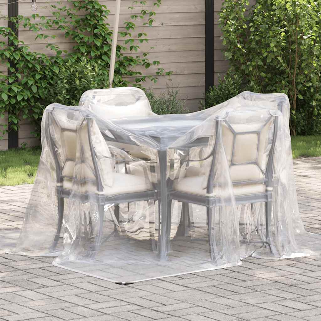 Vidaxl Tarpaulina transparente con anillos de vela 2x2 m de polietileno