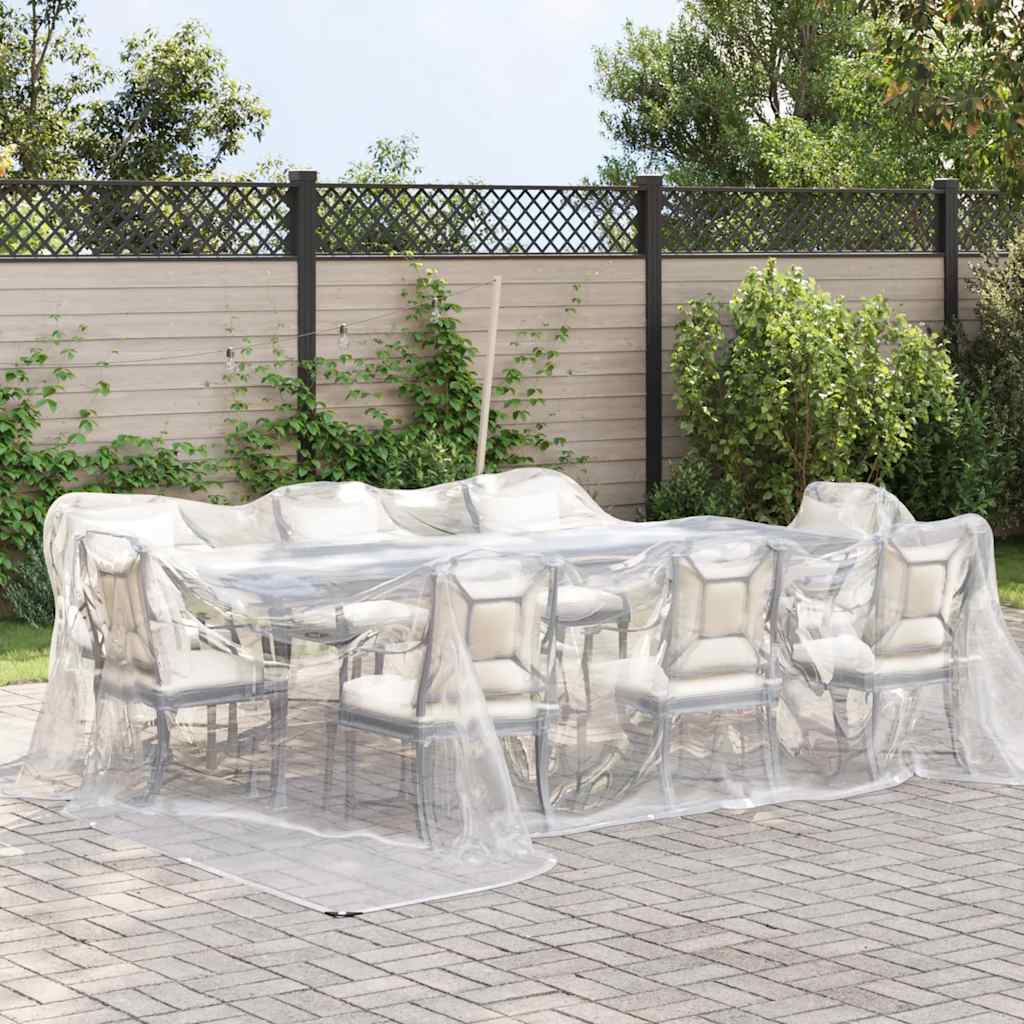 Vidaxl lona transparente con anillos de vela 4x4 m polietileno