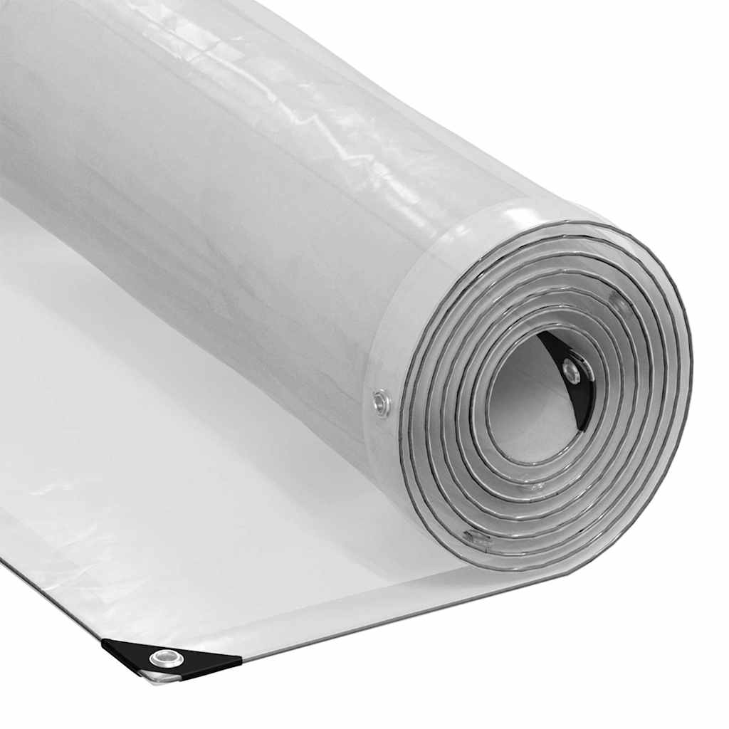 Vidaxl doorzichtig zeildoek met zeilringen 4x8 m polyethyleen