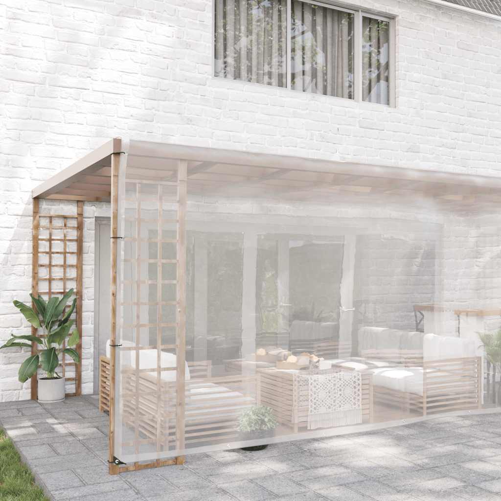 Vidaxl Tarpaulina transparente con anillos de vela 6x6 m de polietileno