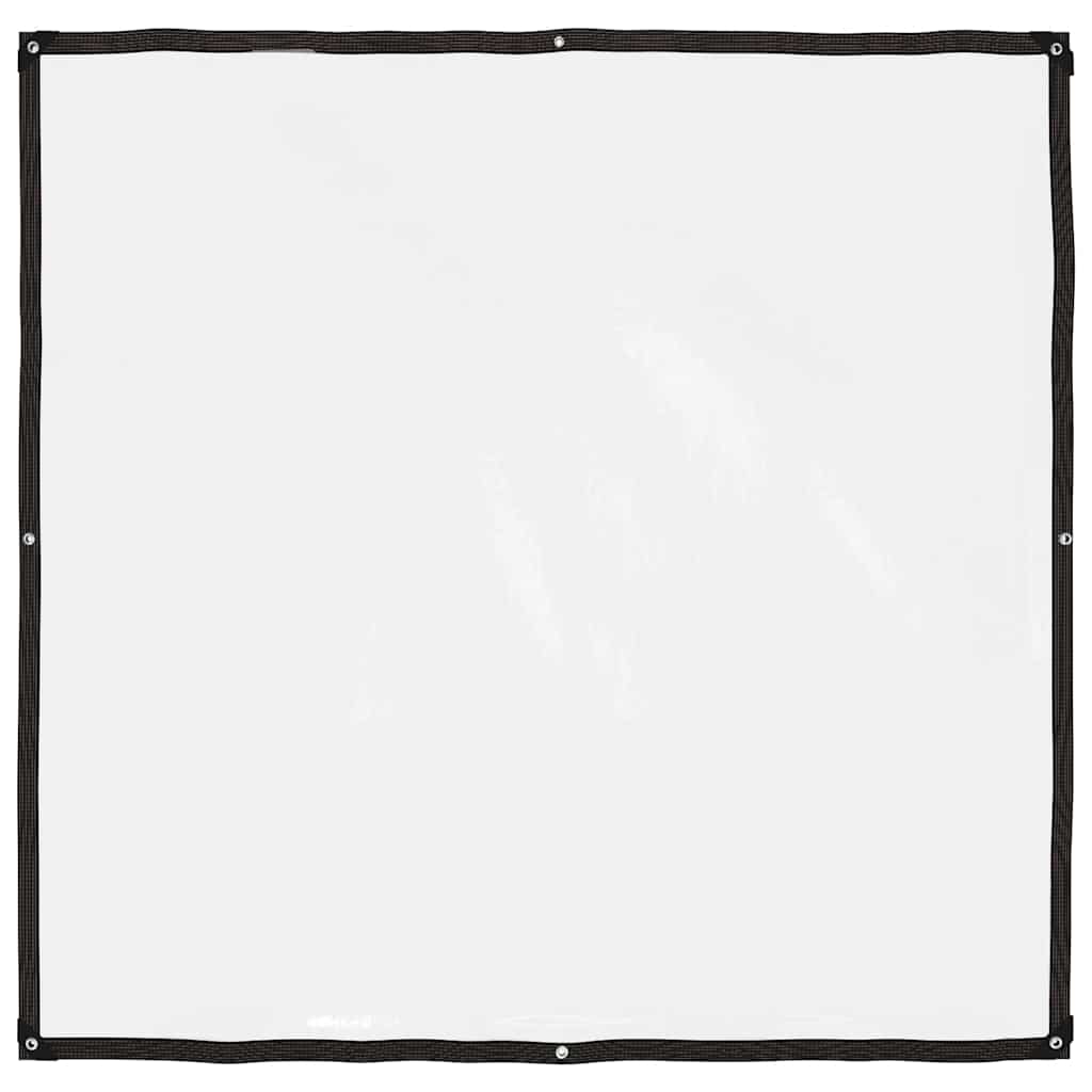 Vidaxl Tarpaulina transparente con anillos de vela 2x2 m de polietileno
