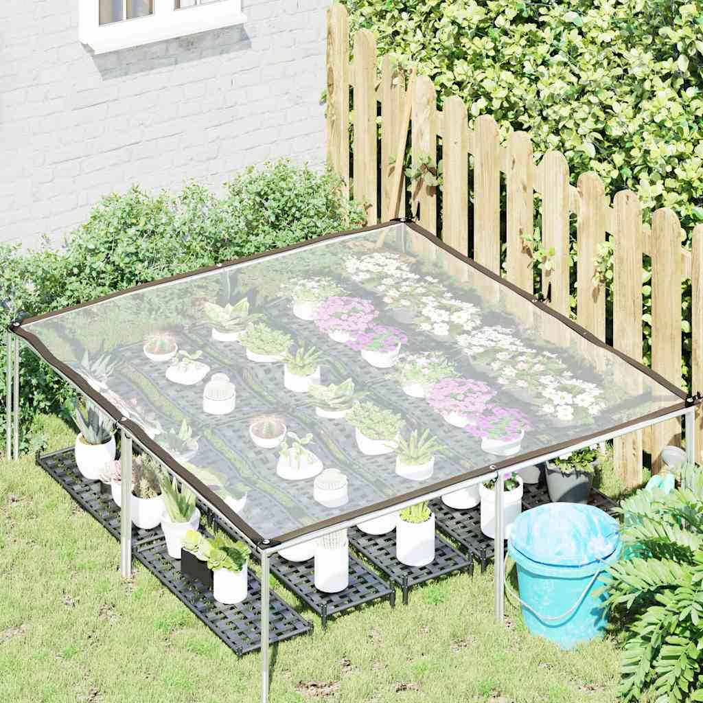 Vidaxl Tarpaulina transparente con anillos de vela 2x2 m de polietileno