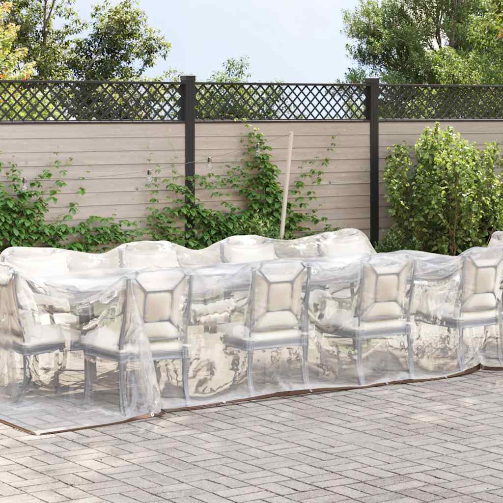Vidaxl Tarpaulina transparente con anillos de vela de polietileno 3x10 m