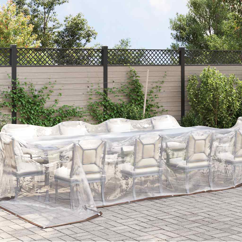 Vidaxl Tarpaulina transparente con anillos de vela 4x12 M polietileno