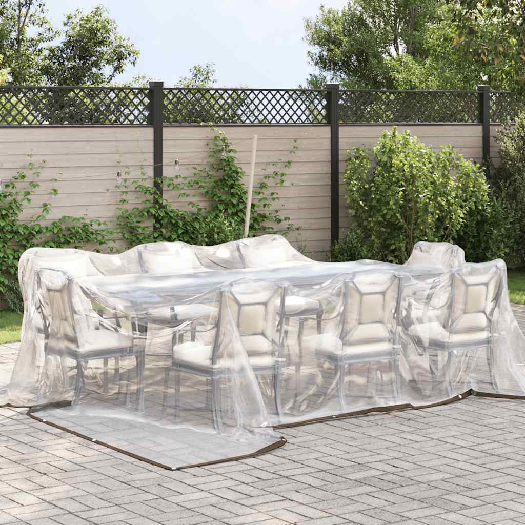 Vidaxl Tarpaulin trasparente con anelli a vela 5x5 m polietilene