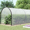 Vidaxl doorzichtig zeildoek met zeilringen 10x10 m polyethyleen