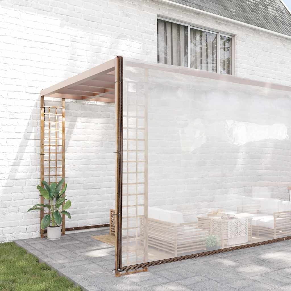 Vidaxl Tarpaulina transparente con anillos de vela de polietileno 10x12 M