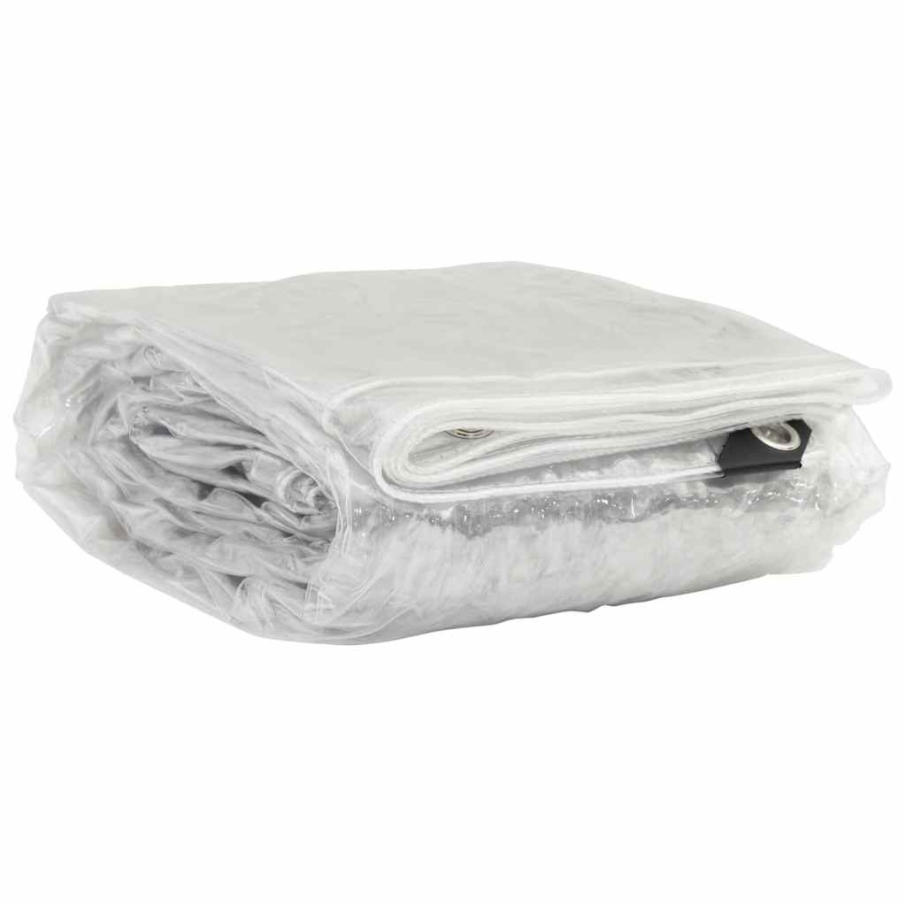 Vidaxl Tarpaulin trasparente con anelli a vela 2x5 m PVC