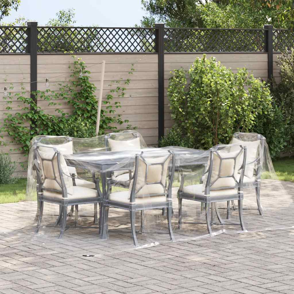 Vidaxl lona transparente con anillos de vela 3x5 m PVC