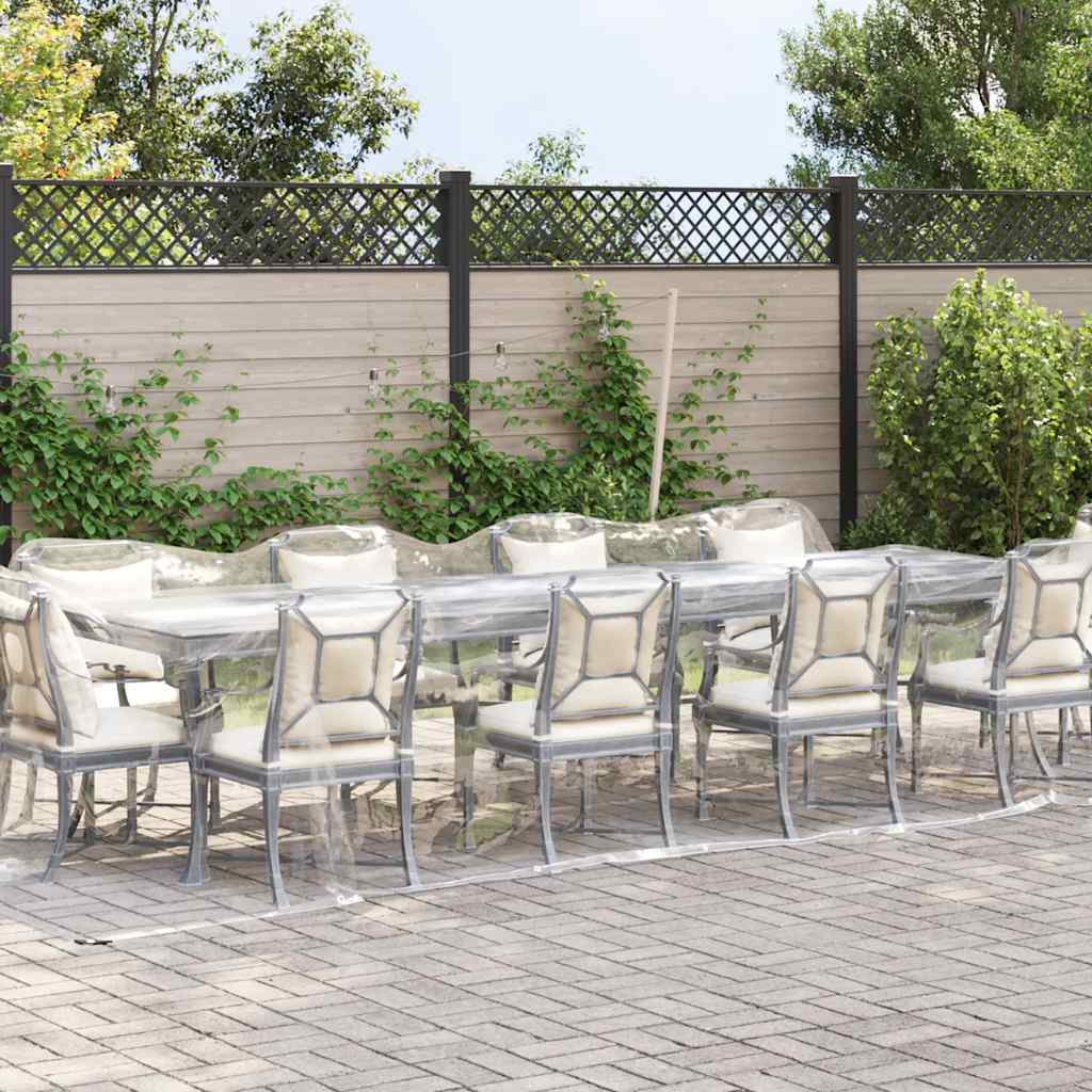 Vidaxl lona transparente con anillos de vela 3x8 m PVC