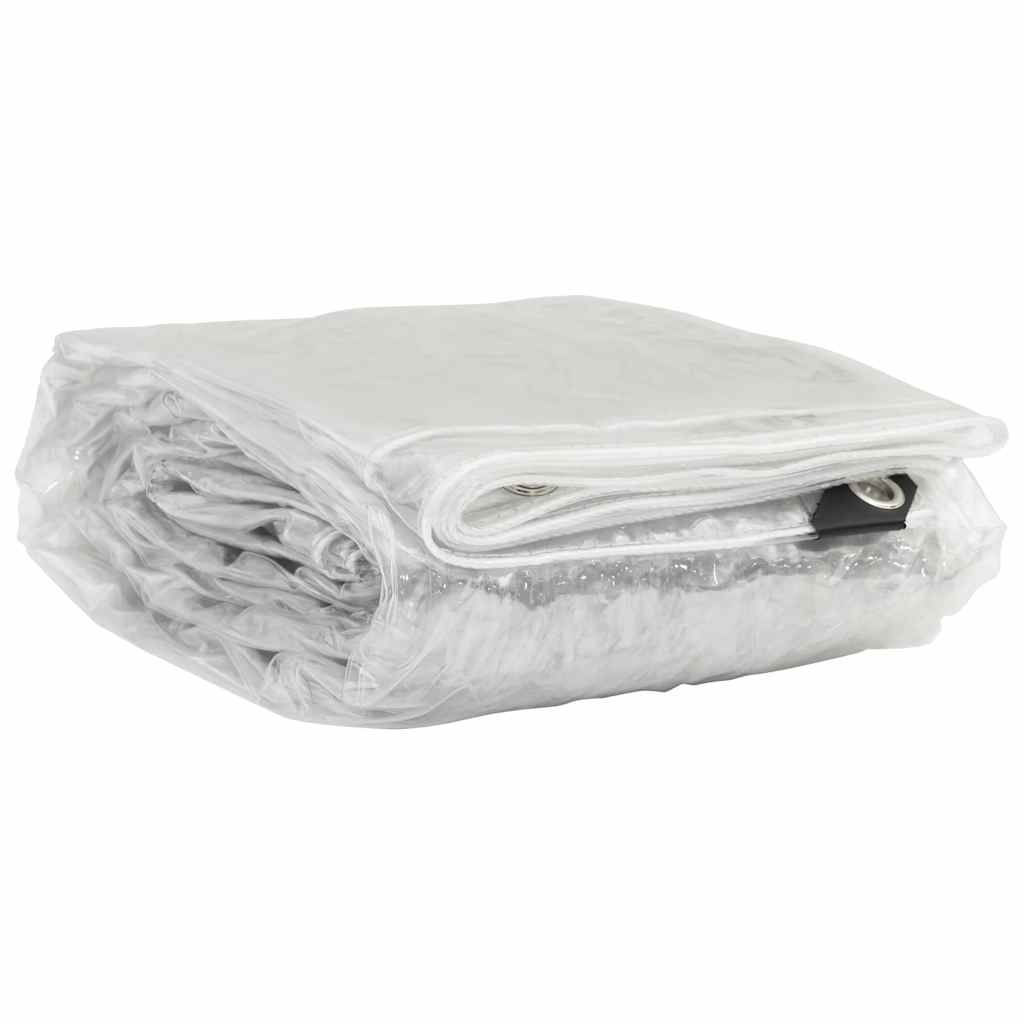 Vidaxl lona transparente con anillos de vela 4x4 m PVC