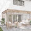 Vidaxl lona transparente con anillos de vela 5x10 m PVC