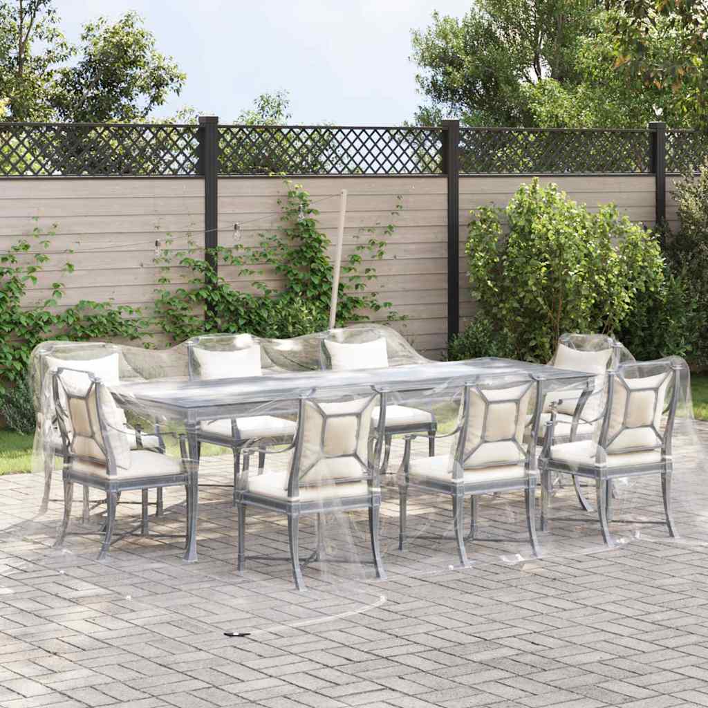 Vidaxl Tarpaulin trasparente con anelli a vela 6x6 M PVC