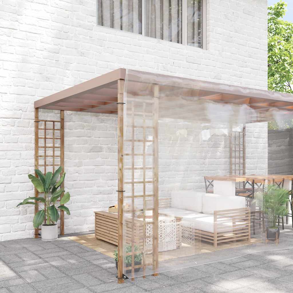 Vidaxl lona transparente con anillos de vela de 8x8 m PVC
