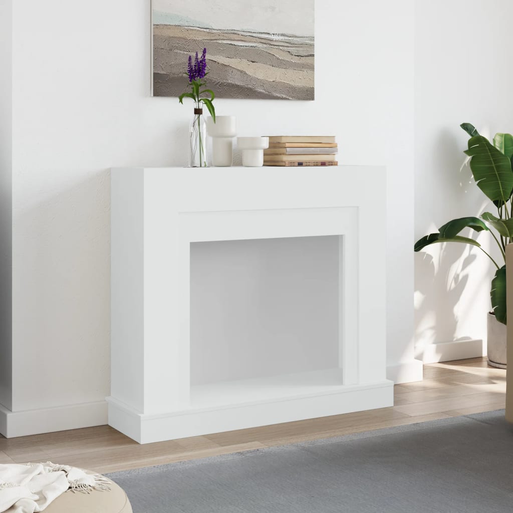Marco de chimenea Vidaxx 100x30x87,5 cm de madera contrachapada blanco
