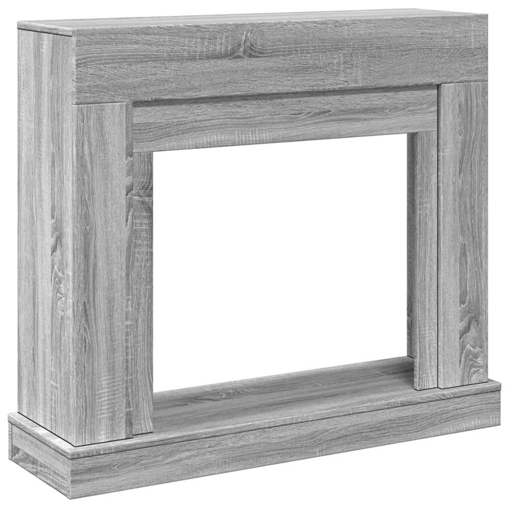 Marco de chimenea VidaXL 100x30x87,5 cm madera contrachapada color roble sonoma gris