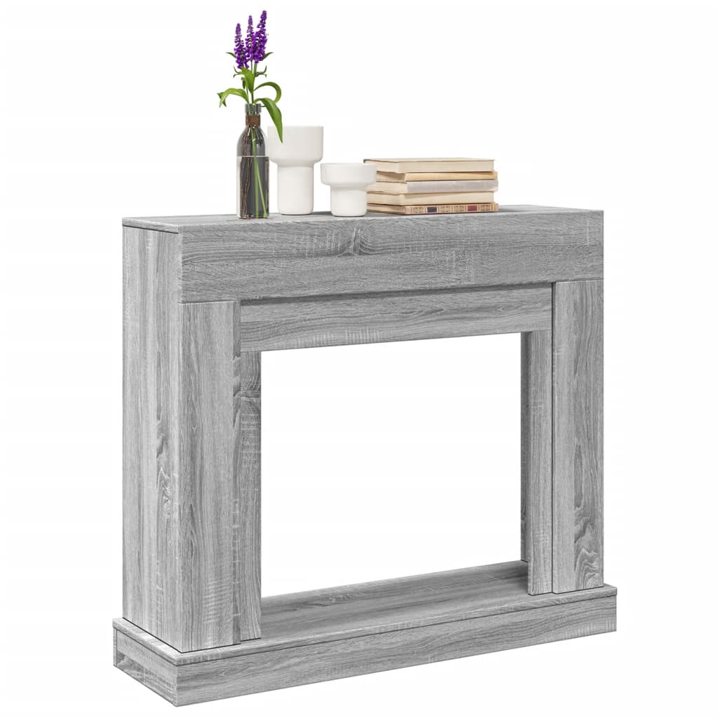 Marco de chimenea VidaXL 100x30x87,5 cm madera contrachapada color roble sonoma gris