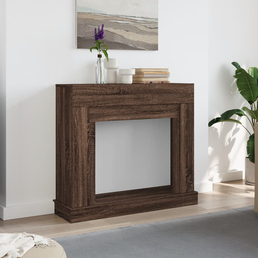 Marco de chimenea Vidaxx 100x30x87,5 cm madera contrachapada roble marrón
