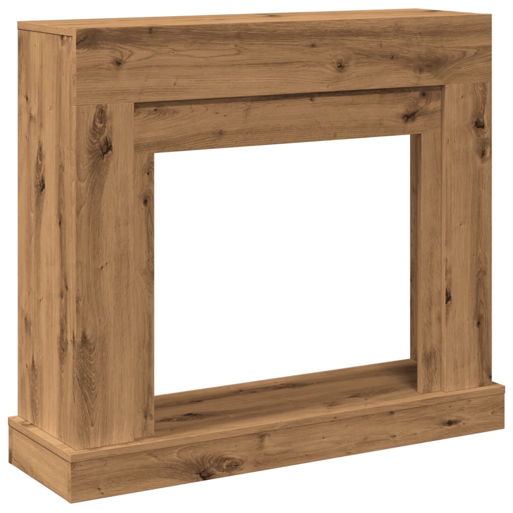 Marco para chimenea Vidaxxl 100x30x87,5 cm de madera trabajada artesanalmente color roble