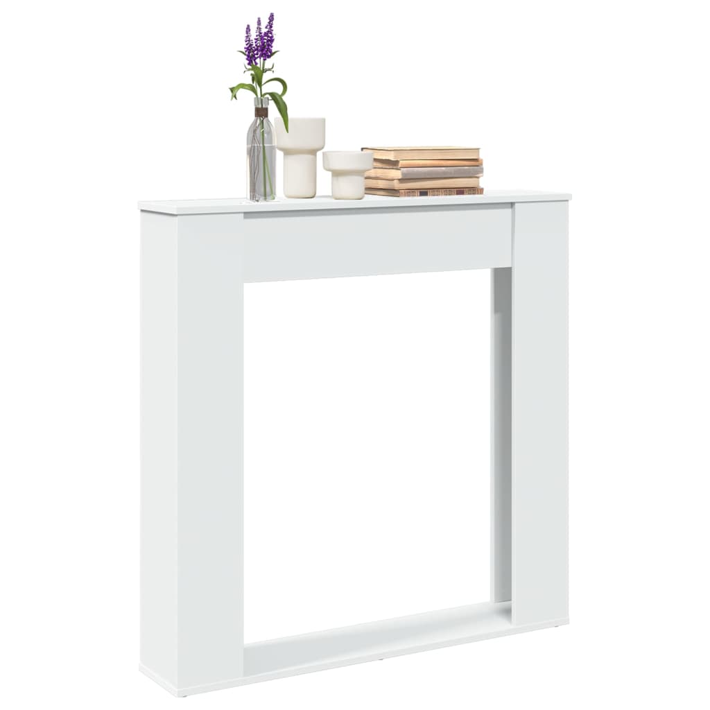 Vidaxl haardombouw 100x20x100 cm bewerkt hout wit