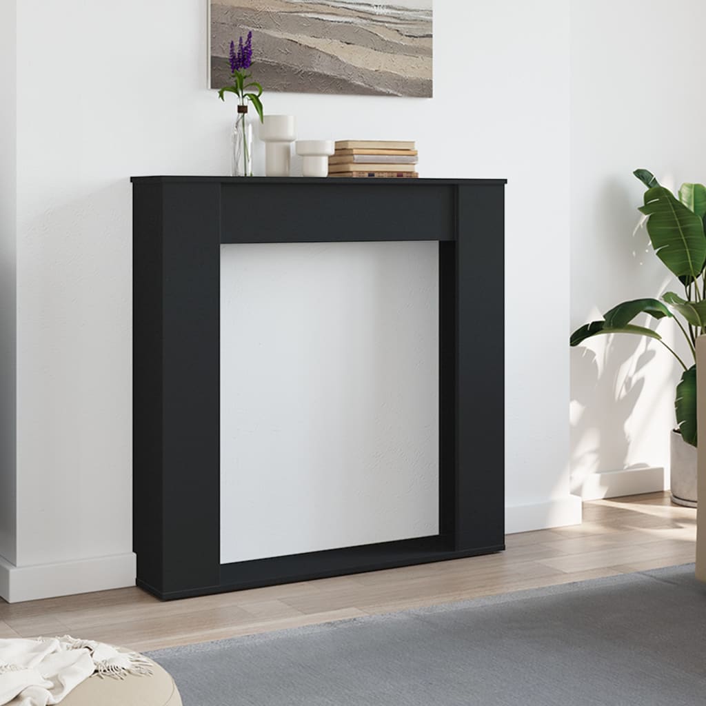 Marco de chimenea Vidaxx 100x20x100 cm madera procesada negro