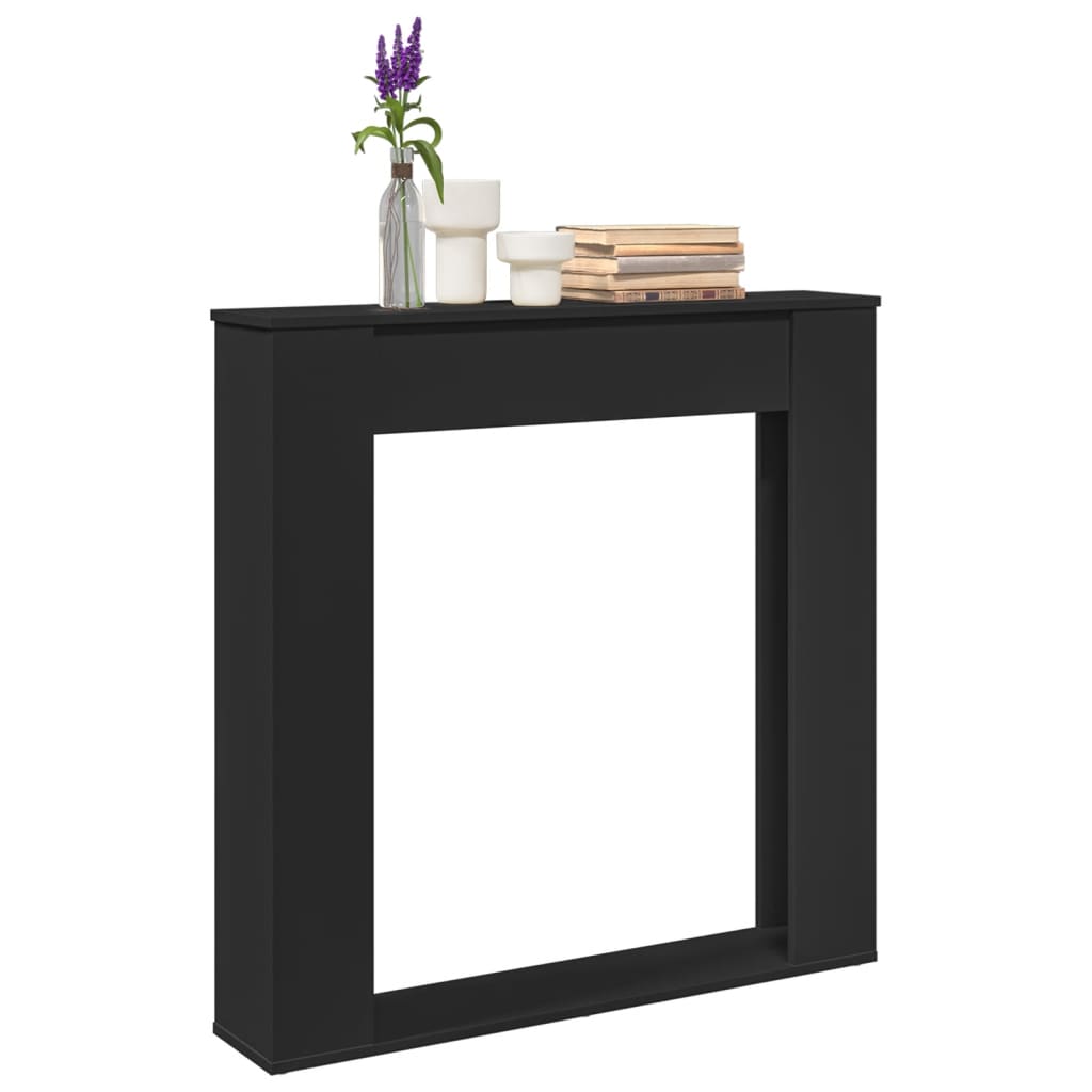 Marco de chimenea Vidaxx 100x20x100 cm madera procesada negro