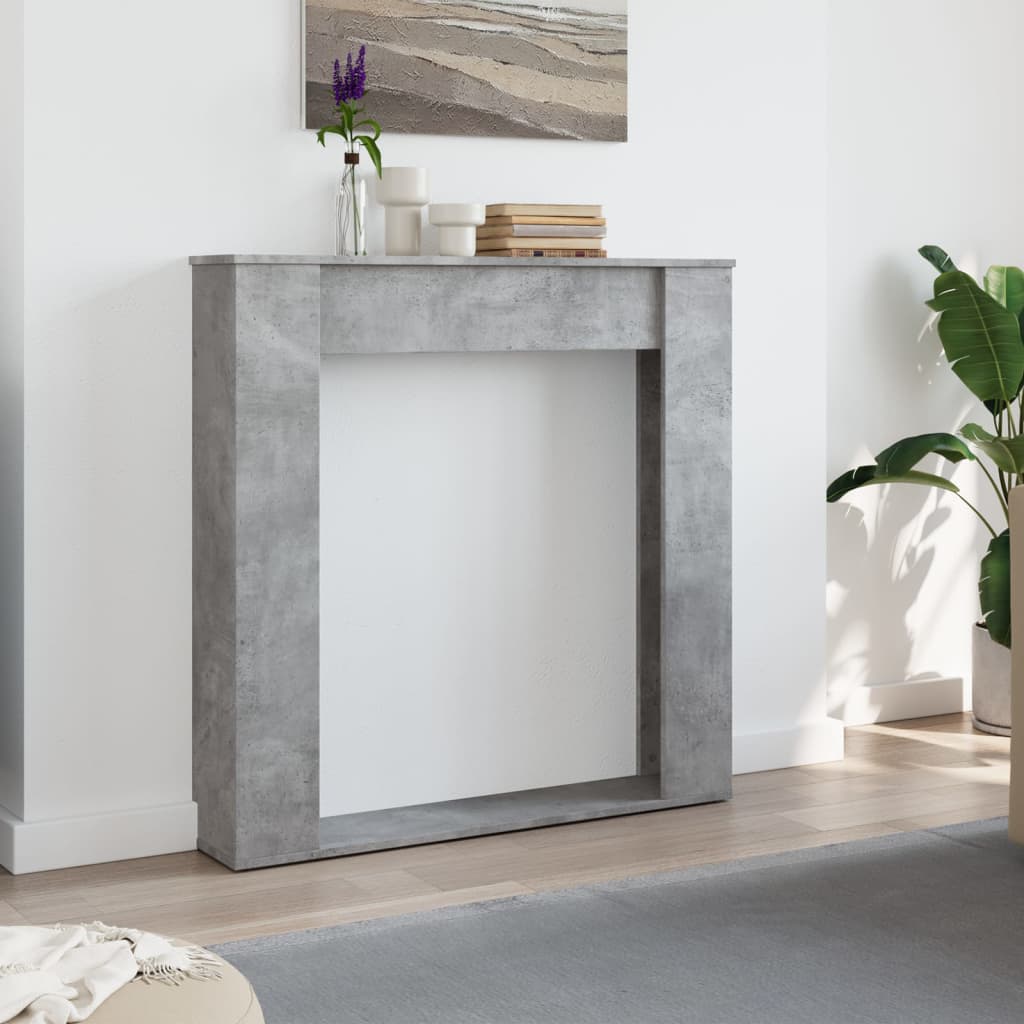 Vidaxx marco para chimenea 100x20x100 cm madera contrachapada hormigón gris
