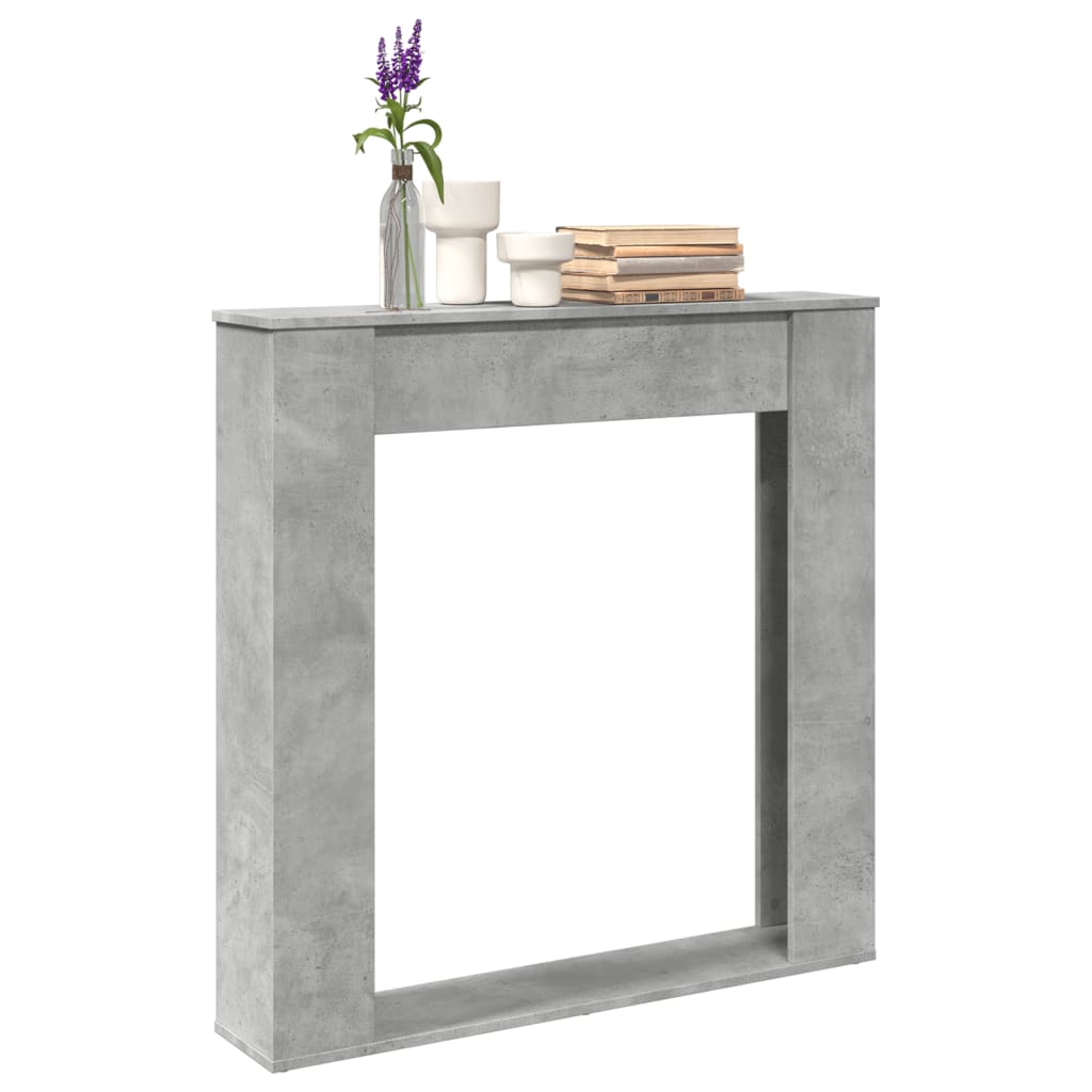 Vidaxx marco para chimenea 100x20x100 cm madera contrachapada hormigón gris