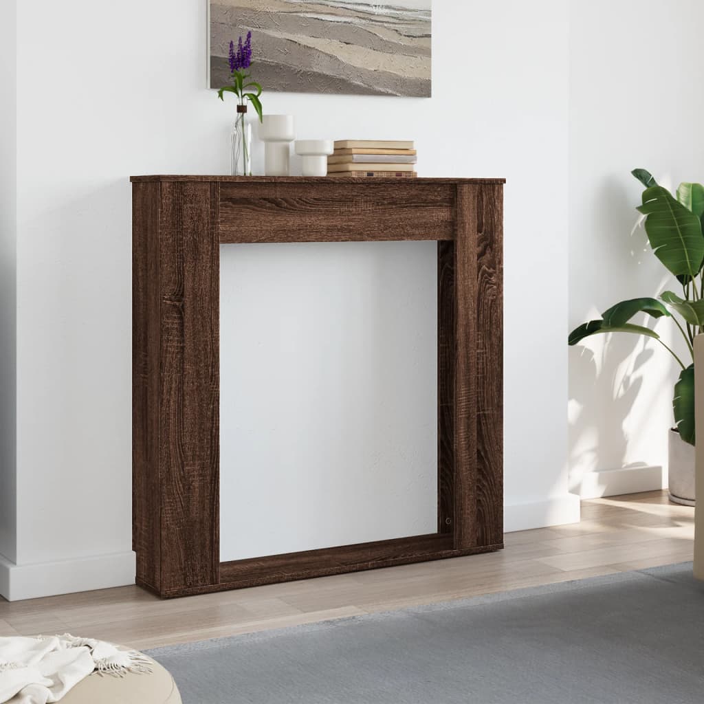 Marco de chimenea Vidaxx 100x20x100 cm madera contrachapada roble marrón