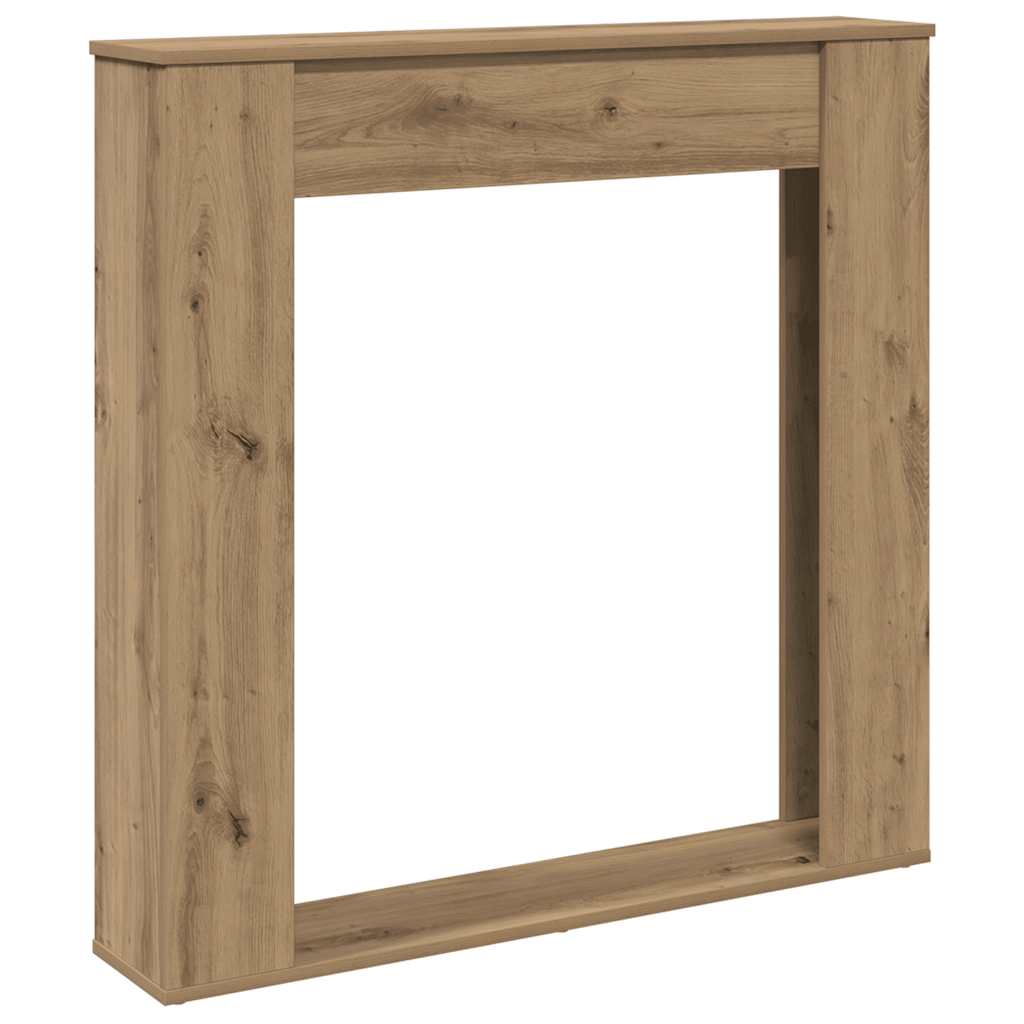 Marco de chimenea Vidaxx 100x20x100 cm de madera artesanal, color roble artesanal