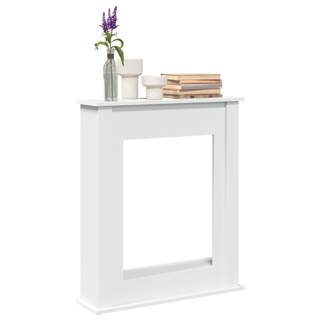 Marco de chimenea Vidaxx 75x20x87,5 cm de madera contrachapada blanco