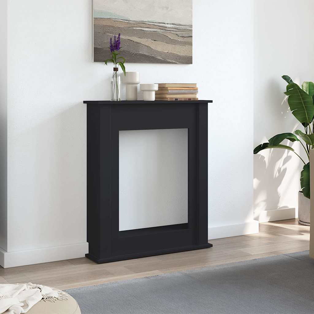 Marco para chimenea Vidaxx 75x20x87,5 cm madera procesada negro
