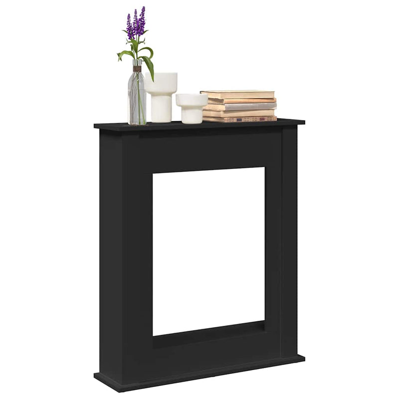 Marco para chimenea Vidaxx 75x20x87,5 cm madera procesada negro