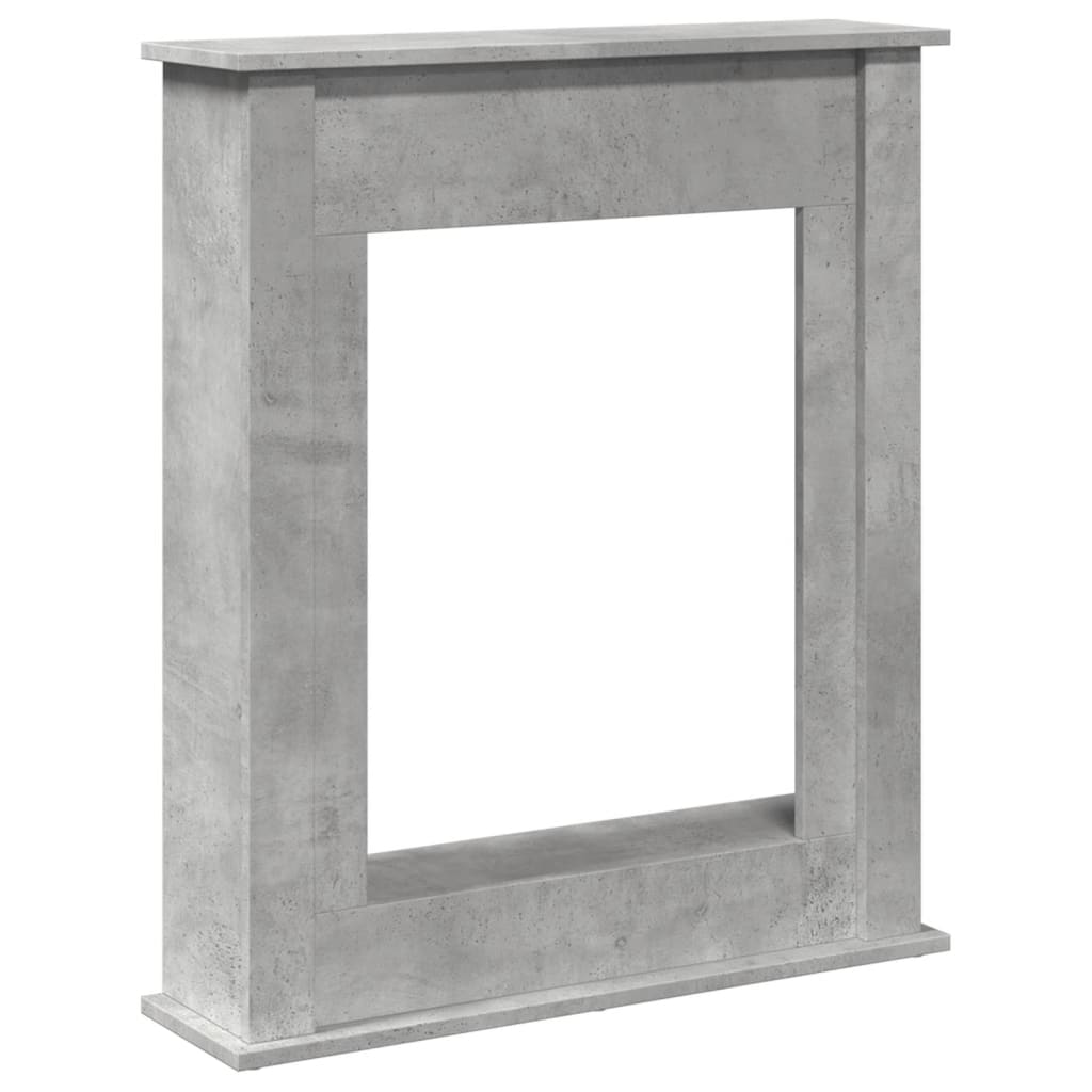 Vidaxx marco para chimenea 75x20x87,5 cm madera contrachapada hormigón gris
