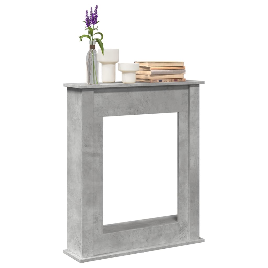 Vidaxx marco para chimenea 75x20x87,5 cm madera contrachapada hormigón gris