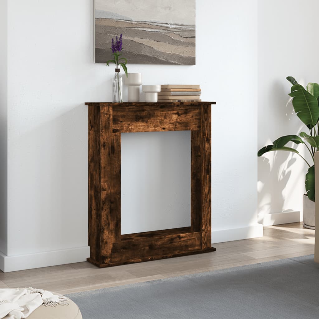 Marco de chimenea Vidaxx 75x20x87,5 cm madera procesada, roble ahumado