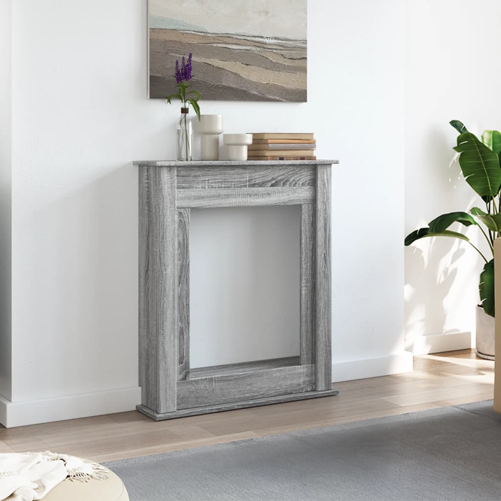 Marco de chimenea Vidaxx 75x20x87,5 cm madera contrachapada color roble sonoma gris