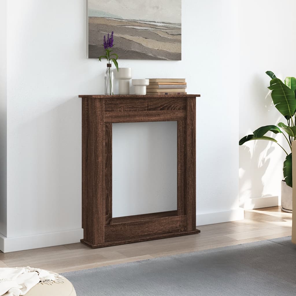 Marco de chimenea Vidaxx 75x20x87,5 cm madera contrachapada roble marrón