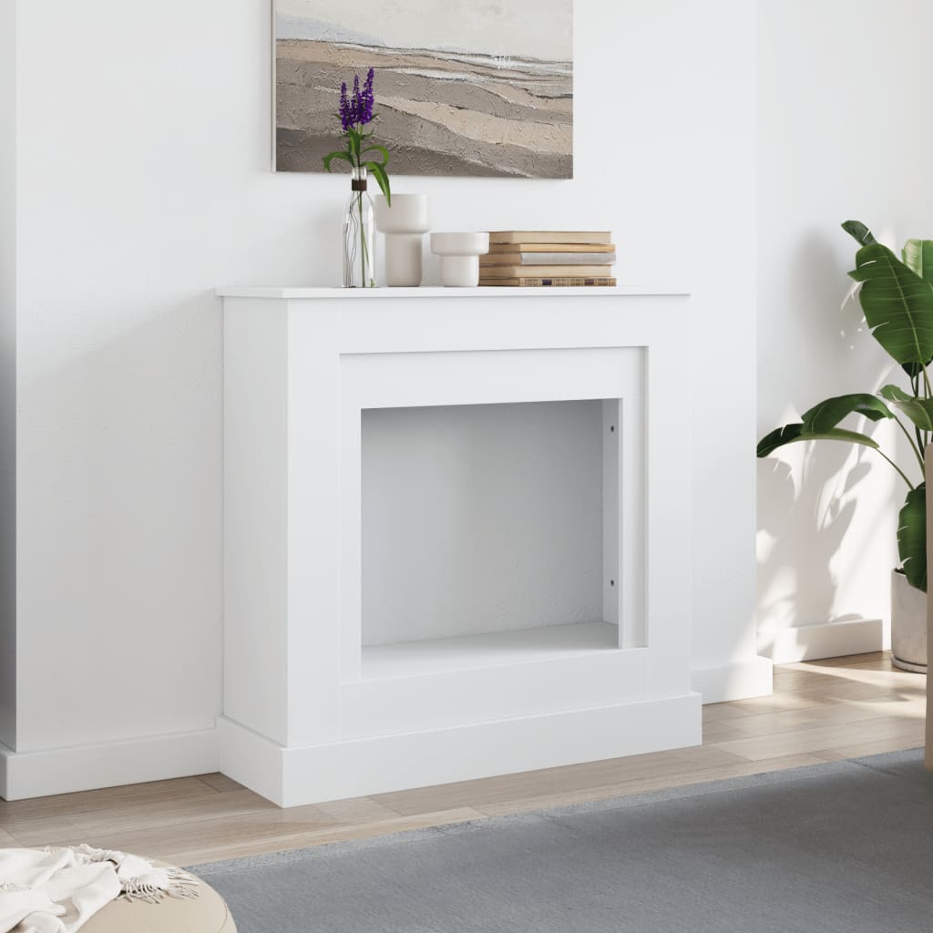 Marco de chimenea Vidaxx 90x30x90 cm de madera contrachapada blanco