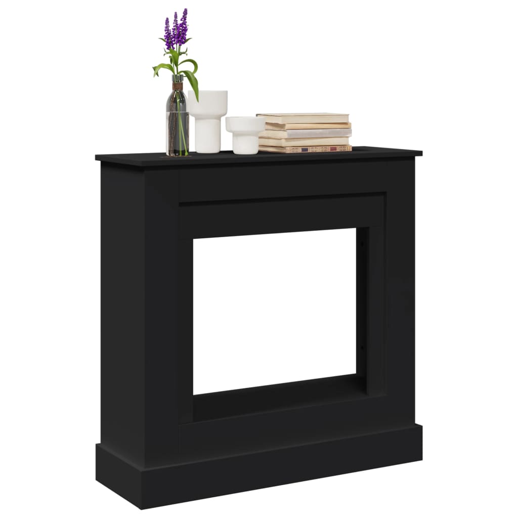 Vidaxx marco para chimenea 90x30x90 cm madera procesada negro