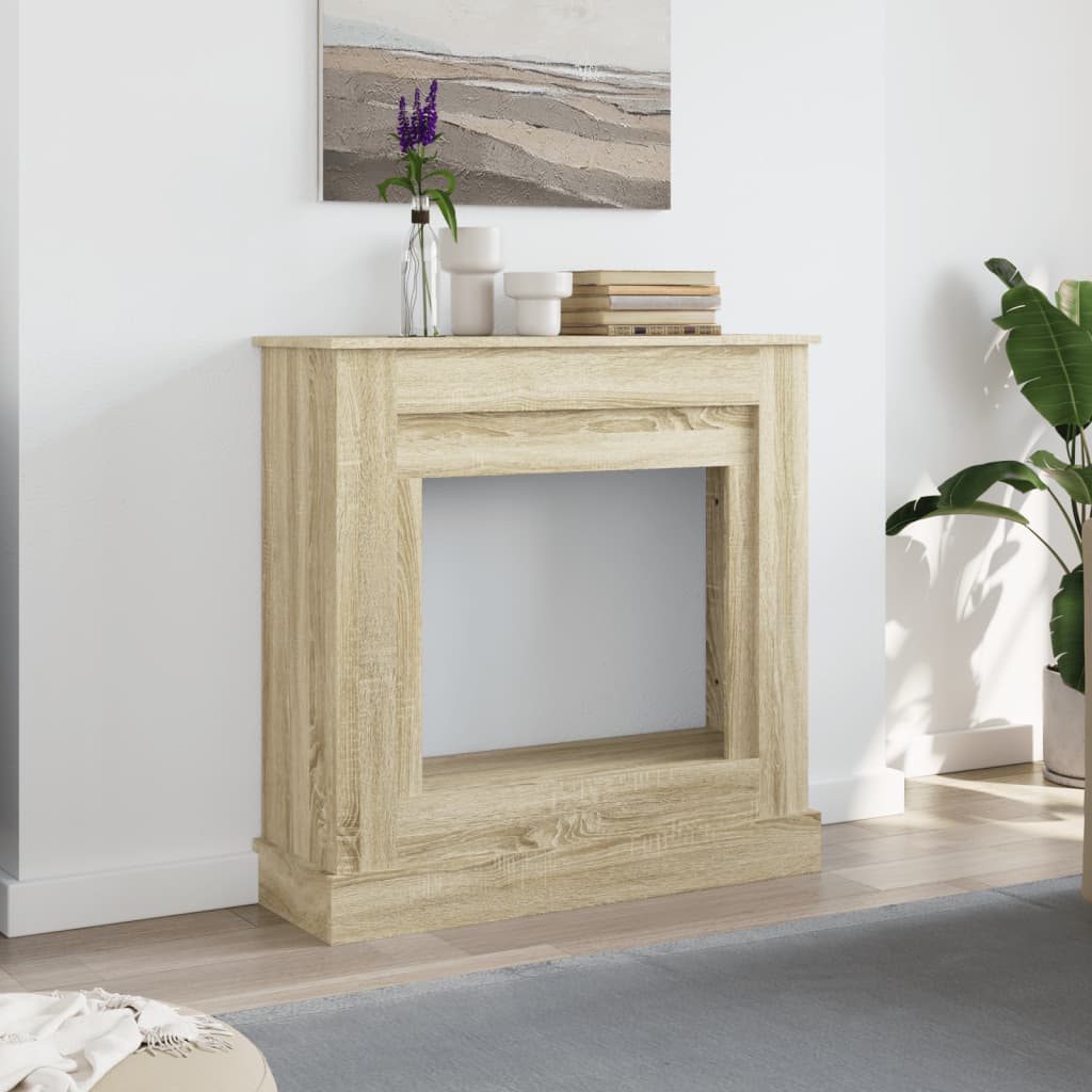 Marco de chimenea Vidaxx 90x30x90 cm de madera contrachapada color roble sonoma