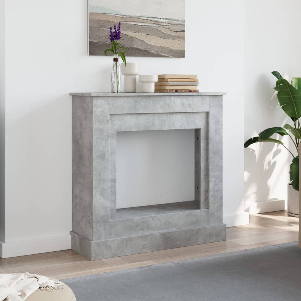 Vidaxx marco para chimenea 90x30x90 cm madera contrachapada hormigón gris